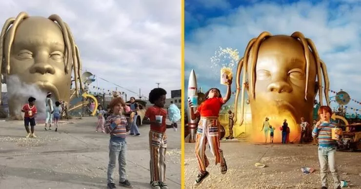Coulisses inedites des pochettes dalbums cultes - #5 Astroworld : le voyage trap psyché de Travis Scott
