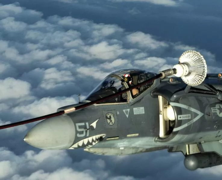 In flight refueling flawless timing above the clouds - #1 