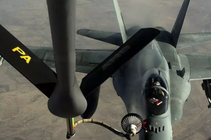 In flight refueling flawless timing above the clouds - #43 