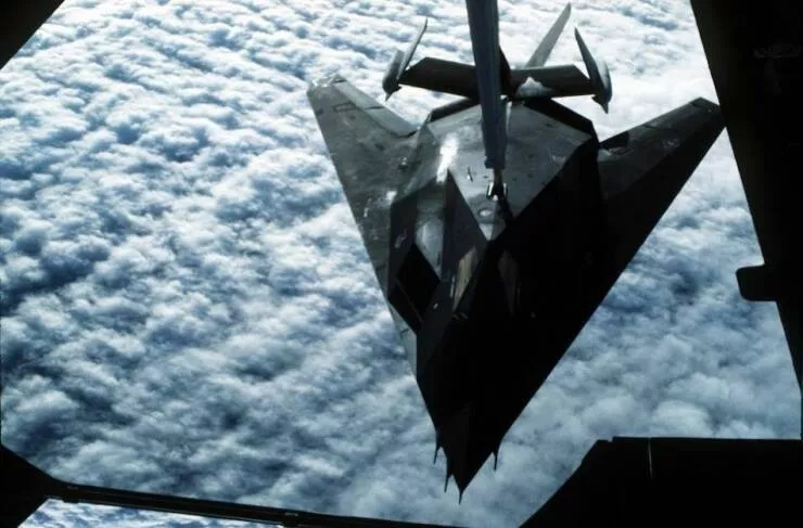 In flight refueling flawless timing above the clouds - #61 