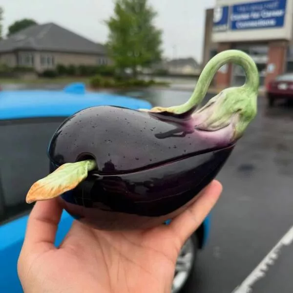 Unexpected finds that turn thrift stores into treasure troves - #4 Unique Mini Eggplant-Shaped Sauce Ladle for Collectors