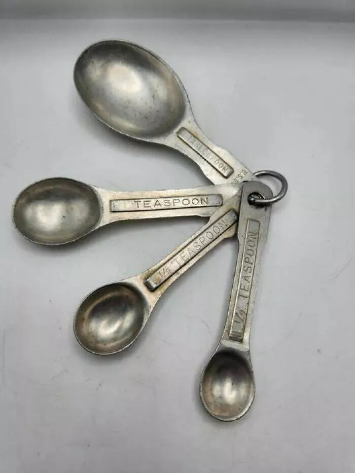 Vintage items that were all the rage back then - #29 Classic Measuring Spoon Set Everyone Had in Their Kitchen