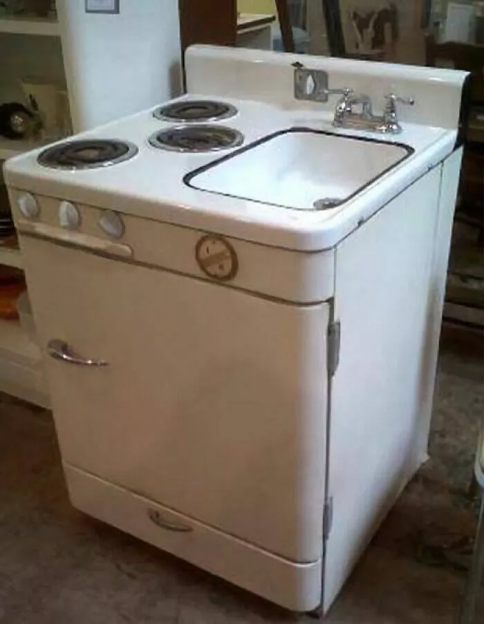 Vintage items that were all the rage back then - #43 Compact Vintage Stove-Sink-Fridge Combo for Apartments Vintage items that were all the rage back then - #43 Compact Vintage Stove-Sink-Fridge Combo for Apartments