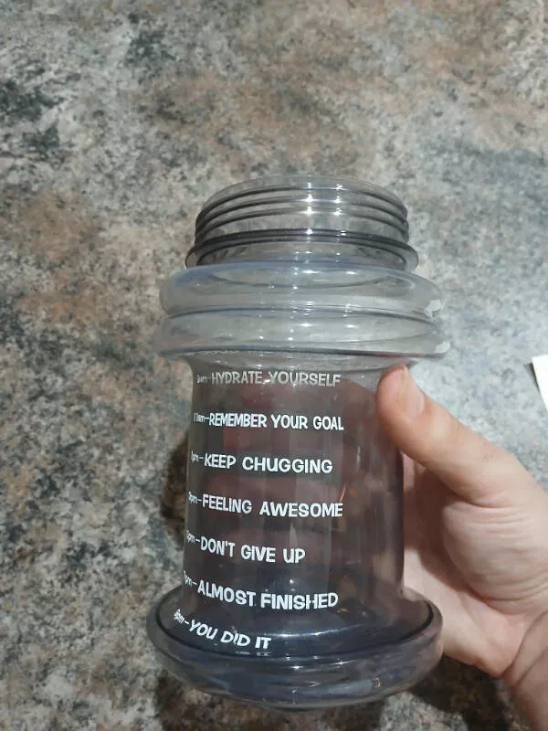 One of those days captured in photos - #13 Favorite Water Bottle Melted in Dishwasher—Was Once a Gallon