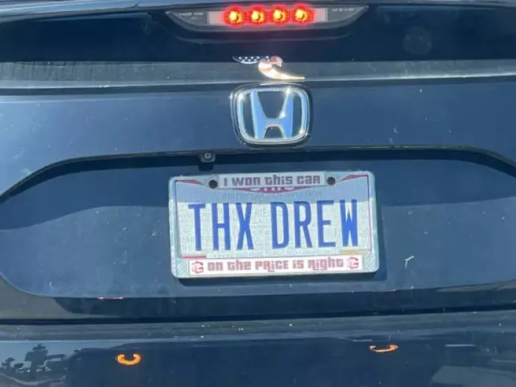 Pictures that speak beyond looks - #18 Price Is Right Winners Get a Special License Plate Frame