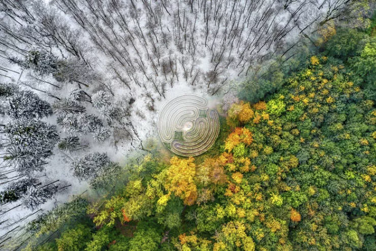 Award winning aerial shots of 2025 - #24 Tom Neuwirth from the Czech Republic explores the maze of time