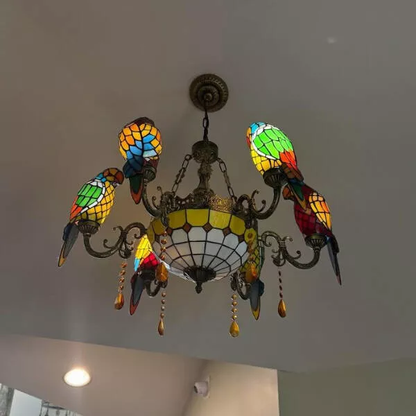 Unexpected treasures from thrift shops - #12 Colorful Parrot Lamp That Stole the Spotlight