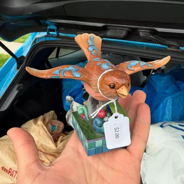 Unexpected treasures from thrift shops - #17 Jim Shore Bird Figurine for Just $2