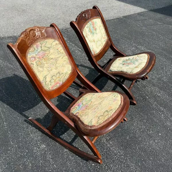 Unexpected treasures from thrift shops - #4 Foldable Wooden Rockers Found at a Flea Market