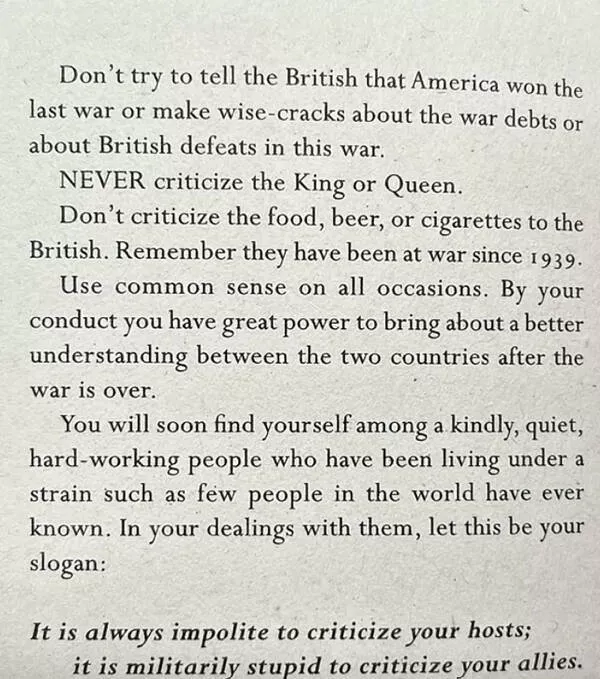 Instants fascinants saisis en image - #15 Instructions Remises aux Soldats Américains Stationnés en Grande-Bretagne en 1942