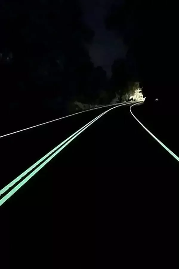 Incredible moments frozen in time - #6 Glow-in-the-Dark Road Lines Designed by Australian Company