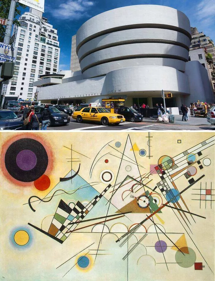 Iconic paintings where to find them - #17 Kandinsky’s Geometric Abstract in Composition VIII – Guggenheim Museum, NYC