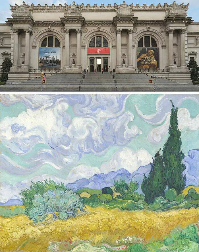 Tableaux legendaires et ou les admirer - #27 Le Champ de Blé aux Cyprès de Van Gogh exposé au Met de New York