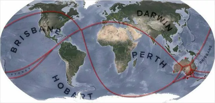 Ridiculously useless maps youll love anyway - #31 World Divided By Proximity To Australian Capitals Ridiculously useless maps youll love anyway - #31 World Divided By Proximity To Australian Capitals