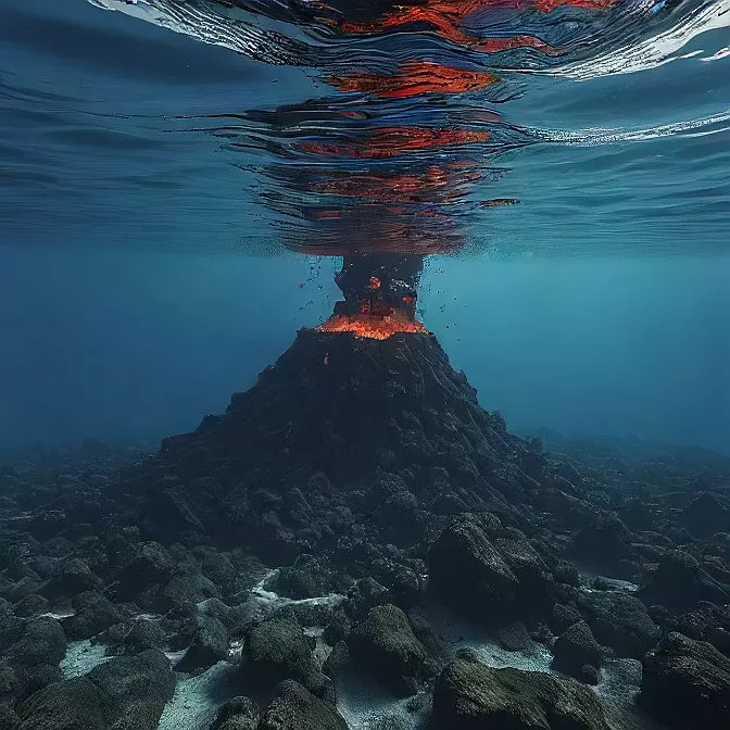Underwater volcanoes the hidden giants of the ocean depths