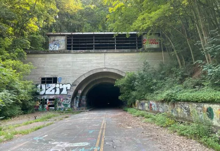Creepy discoveries found deep in the woods - #13 The 13-Mile Abandoned Pennsylvania Turnpike: Closed to Vehicles but Open to Cyclists at Their Own Risk
