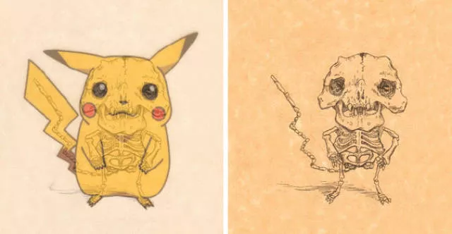 Squelettes des heros de notre enfance