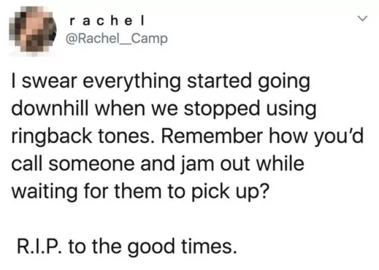 Throwback trends that vanished without a trace - #7 Dropping cash on ringback tones like it was an investment Throwback trends that vanished without a trace - #7 Dropping cash on ringback tones like it was an investment