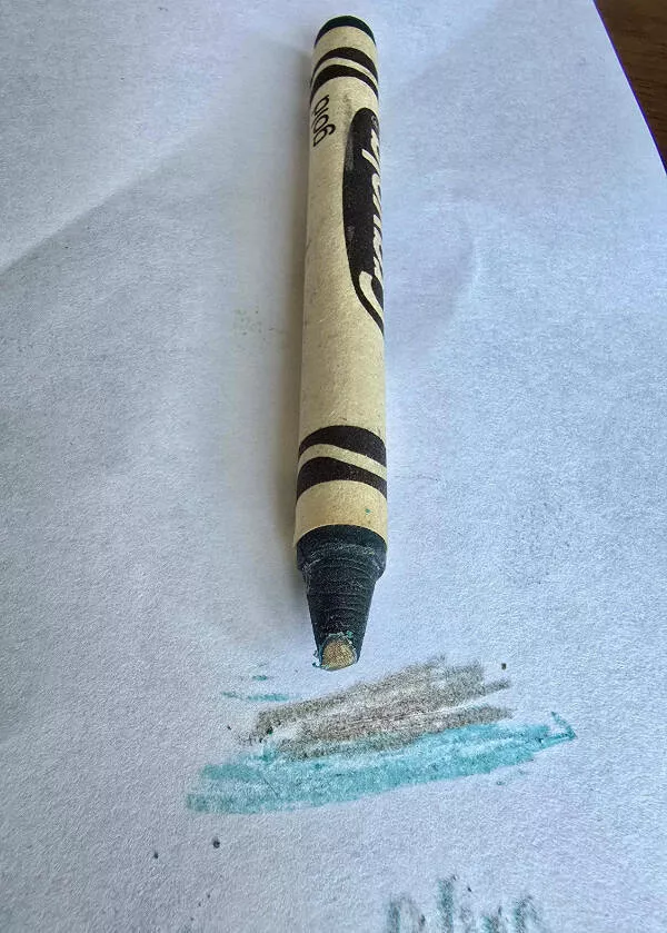 Captivating moments frozen in time - #13 Found a gold crayon from ’92 that turned green on the outside but stayed golden inside—what’s up with that? Captivating moments frozen in time - #13 Found a gold crayon from ’92 that turned green on the outside but stayed golden inside—what’s up with that?