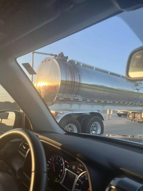 Captivating moments frozen in time - #15 Saw a tanker truck full of blood—kind of intense. Captivating moments frozen in time - #15 Saw a tanker truck full of blood—kind of intense.