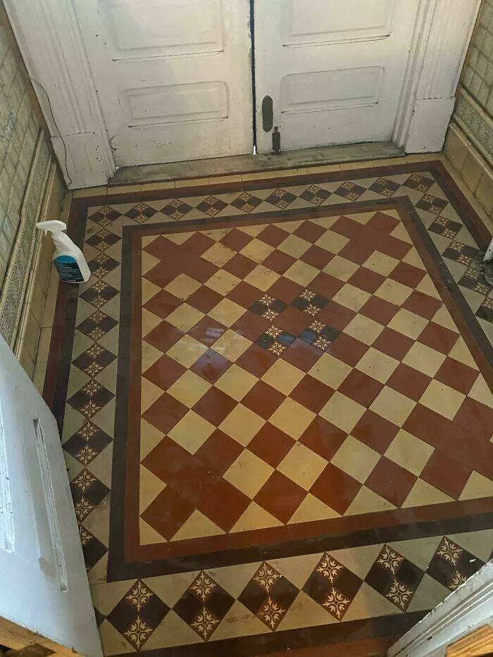 Unusual finds unearthed inside forgotten houses - #2 Unearthed a stunning Victorian terracotta tile buried under countless flooring layers—it was a battle, but totally worth the effort.