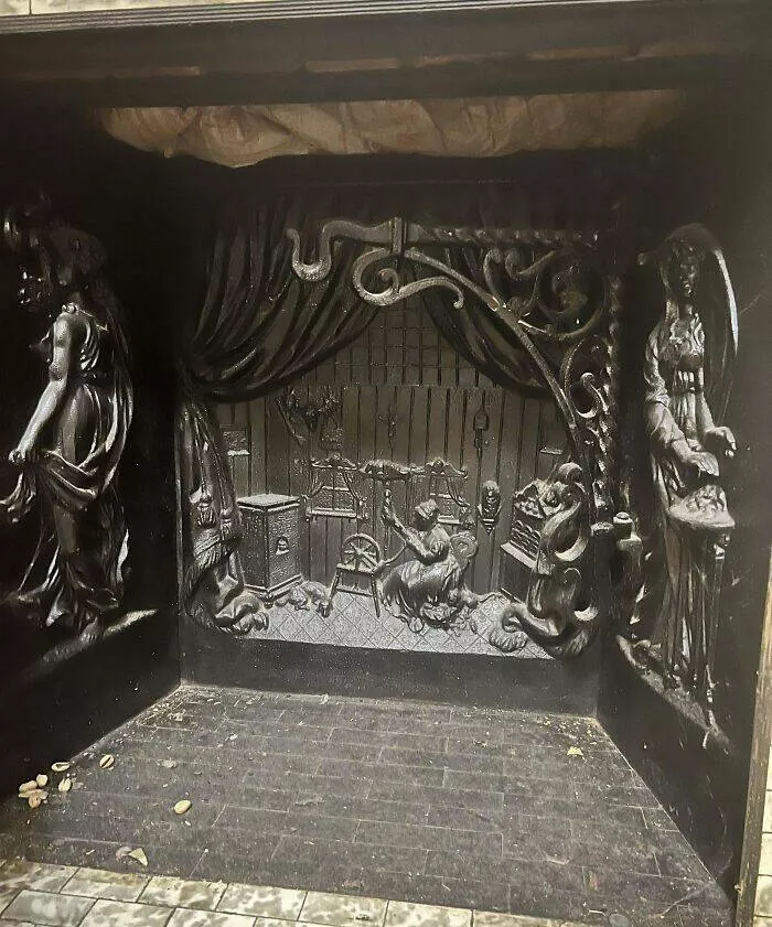 Unusual finds unearthed inside forgotten houses - #3 Bought a home from 1900 and revealed a hidden gem behind the boarded-up fireplace—what a surprise!