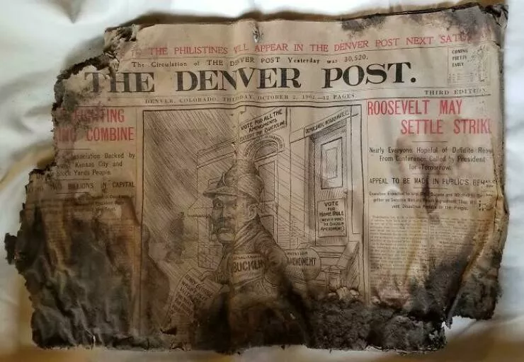 Unusual finds unearthed inside forgotten houses - #40 A 1902 newspaper discovered in our crawlspace today—older than anyone I know!