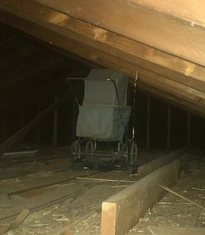 Unusual finds unearthed inside forgotten houses - #44 Never—and I mean never—should’ve opened the attic. Regret is immediate.