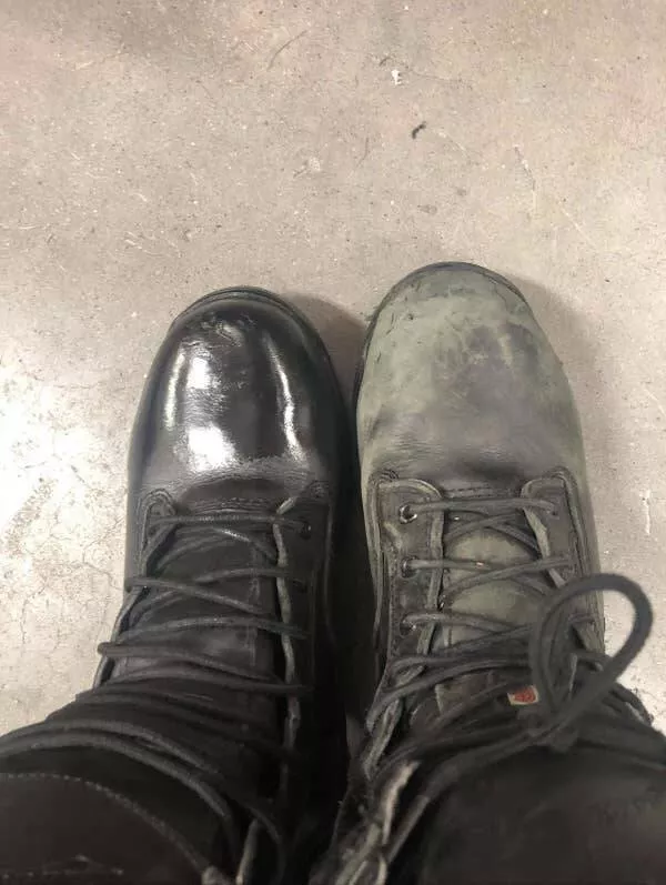 When madness meets masterful vision - #35 Prankster polishes one boot daily, leaves the other dusty and bare