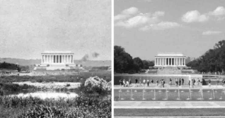 How places have changed over time - #1 Lincoln immortalized from 1922 to his digital era farewell