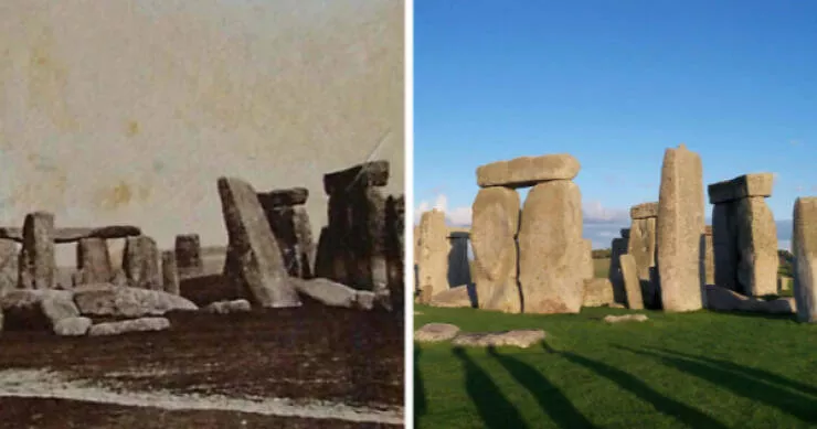 How places have changed over time - #21 Stonehenge then and now: ropes, tourists, and ancient silence lost