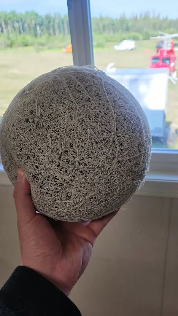 Ces photos qui captent loeil et ne le lachent plus - #18 Ballon de volley à la base forestière, usé jusqu’à la corde