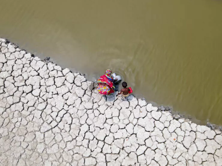 Spectacular images of the 2025 mangrove photography awards - #16 Cracked earth screams drought under a merciless sun’s gaze