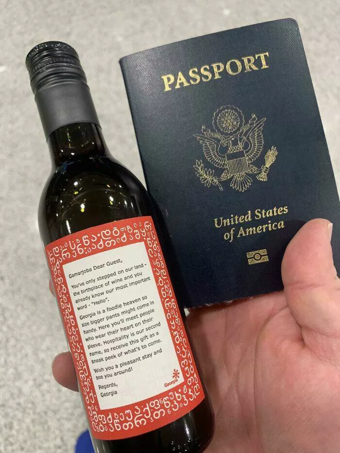 Tresors caches de la planete des pepites trouvees partout - #19 En Géorgie, la police des passeports offre une bouteille de vin à l’arrivée