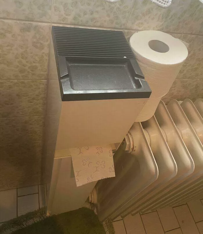 Timeless moments ordinary days in the 50s - #34 My Friend's 50s Bathroom Has An Ashtray On Top Of The Toilet Paper Dispenser