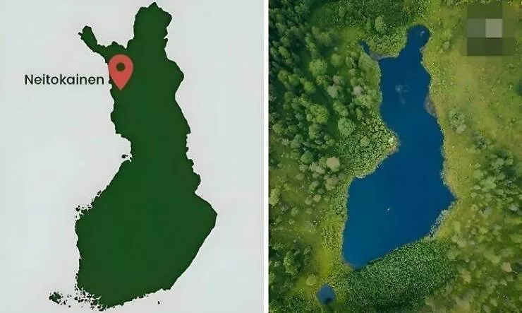 Fascination geographique les merveilles de la terre - #14 Ce lac finlandais a la même forme que la Finlande