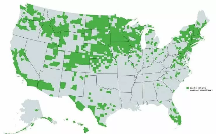 Fascination geographique les merveilles de la terre - #32 Ces comtés américains où l'espérance de vie dépasse les 80 ans