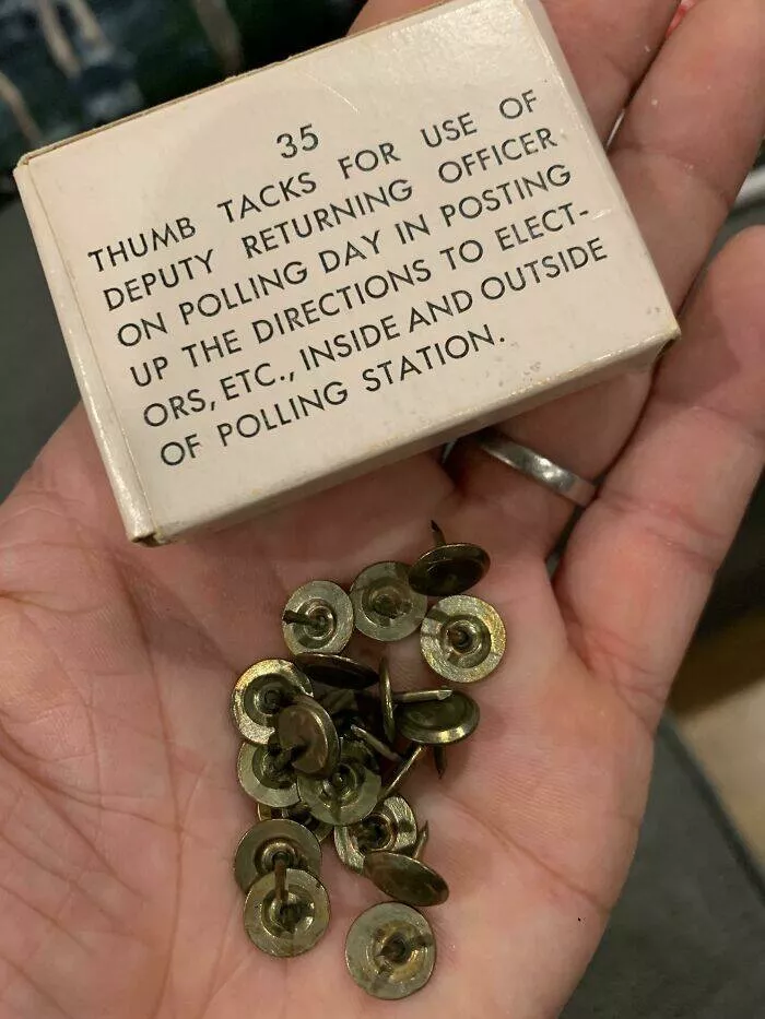 Timeless moments ordinary days in the 50s - #44 Canadian thumbtacks with a very specific use circa 1950
