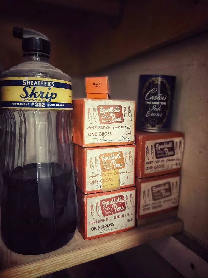 Timeless moments ordinary days in the 50s - #46 Office supplies from the 1950s found in a closet