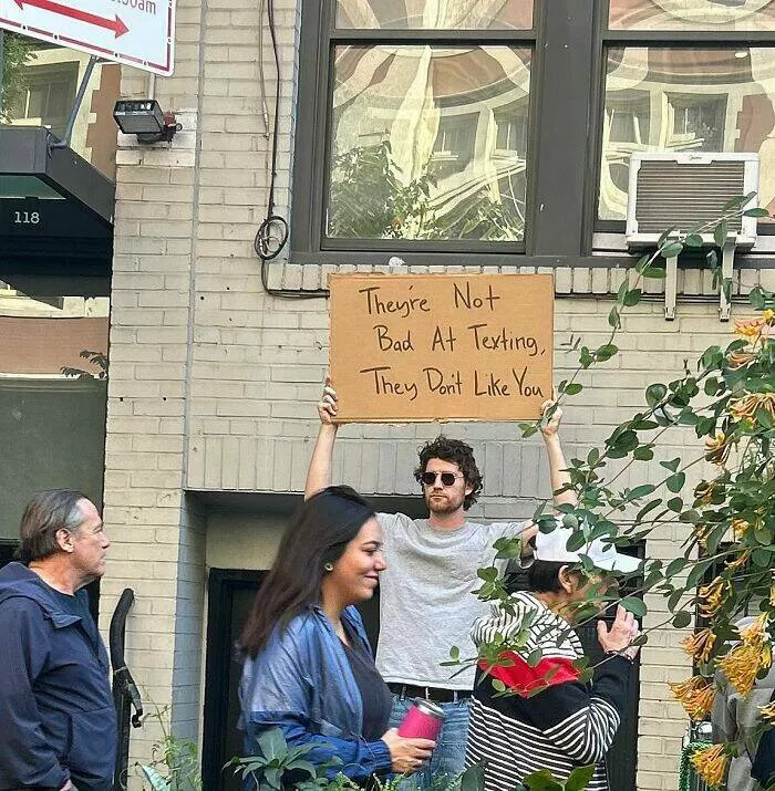 The dude with the sign his best messages - #16 