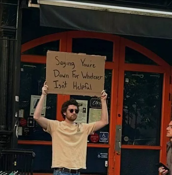 The dude with the sign his best messages - #20 