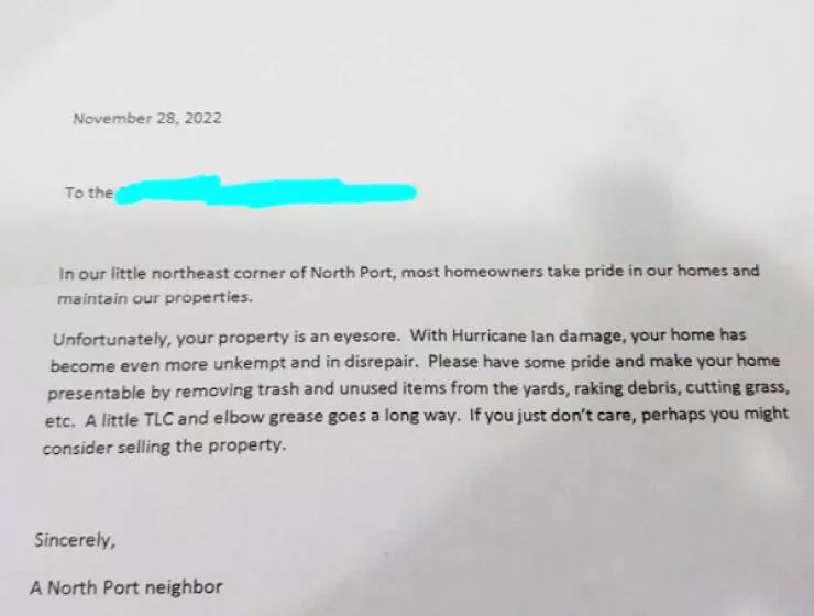 Passive aggressive notes from neighbors - #26 
