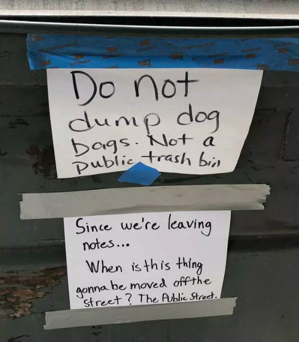 Passive aggressive notes from neighbors - #4 