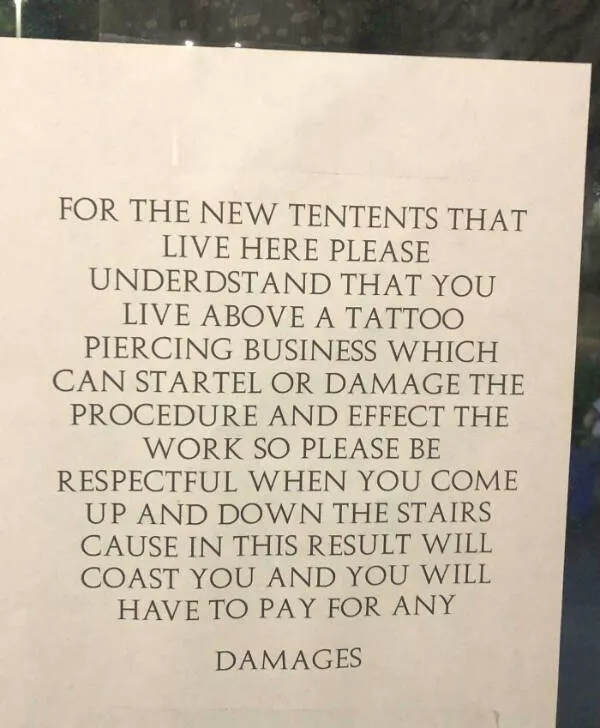 Passive aggressive notes from neighbors - #9 