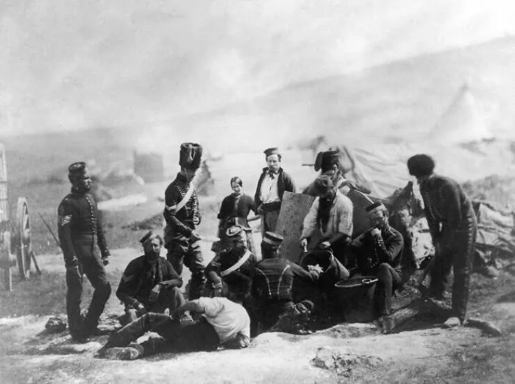 Cliches du 19e siecle le temps sest arrete - #32 La cuisine d'une unité de hussards, Russie, 1855
