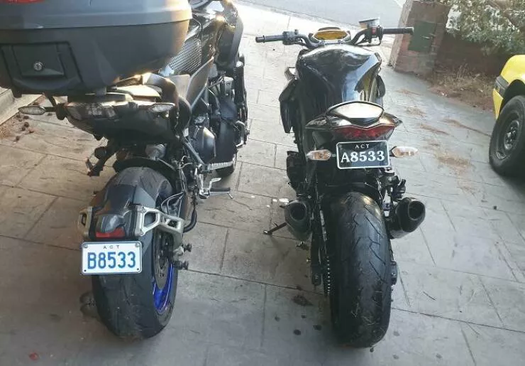 Unbelievable coincidences question reality - #30 These are the two plates I got for my bikes registered years apart