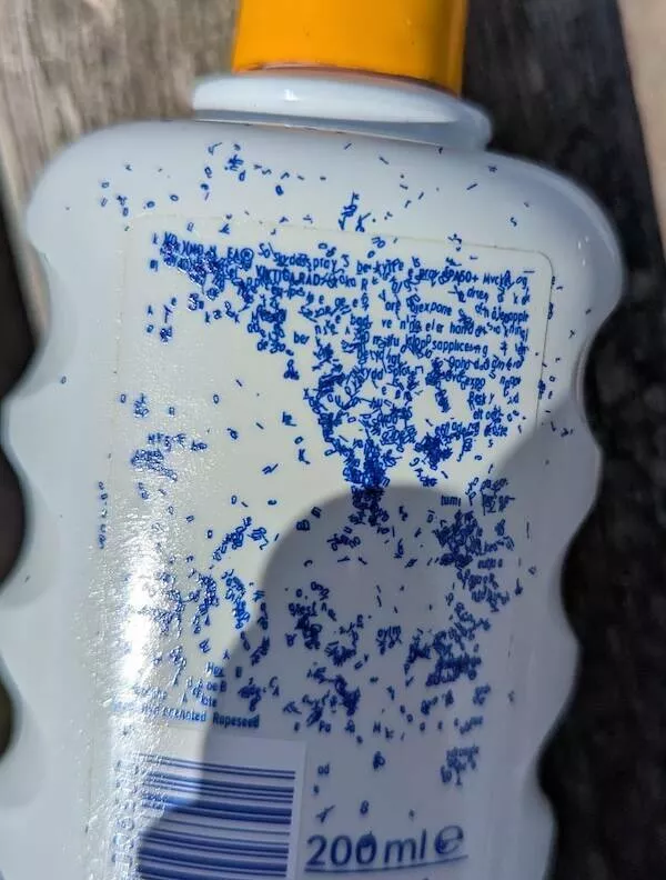Intriguing photos a gallery of captivating shots - #9 The letters on my sunscreen bottle are scrambled but intact