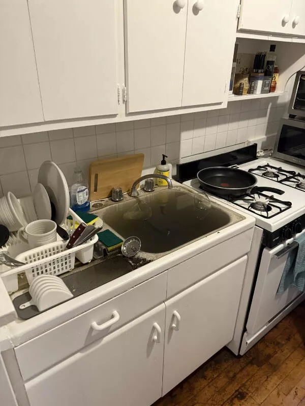 Ouch just ouch a gallery of painful fails - #21 Came home after one night away to a sewage-filled kitchen