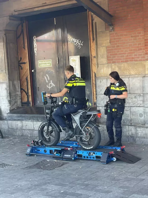 Hidden beauty a gallery of little details - #12 Amsterdam police checking e-bikes for removed speed limiters