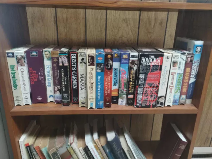 Hidden beauty a gallery of little details - #21 The monks' VHS collection at a monastery